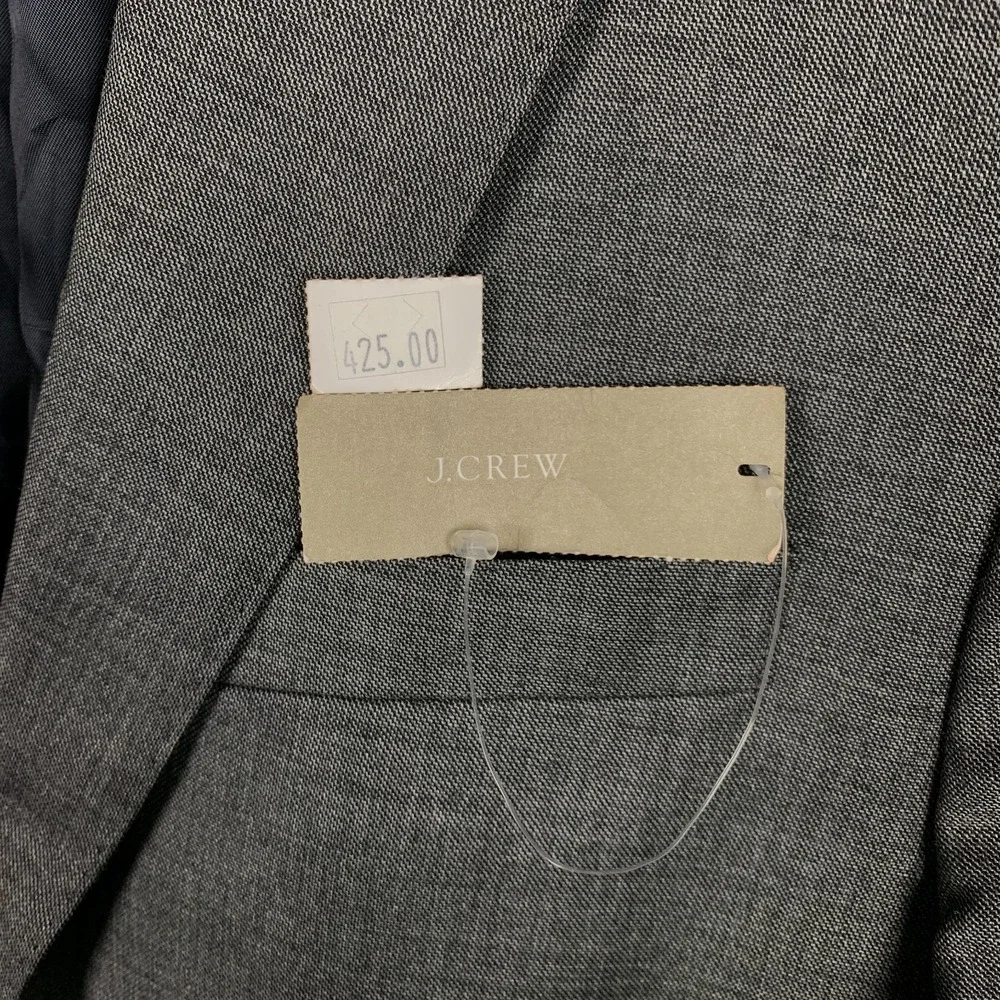 J.Crew Ludlow Suit Jacket Blazer 38S Gray Slim Fit Italian Tollegno Wool $425‎